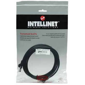 Intellinet verkkokaapeli, Cat5e, 15 m, musta, CCA, U/UTP, PVC, RJ45, kullatut kontaktit, lukituskielekkeen suoja, taittumissuoja, elinikäinen takuu