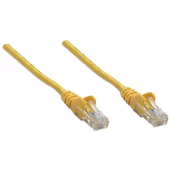 Intellinet verkkokaapeli, Cat5e, 10 m, keltainen, CCA, U/UTP, PVC, RJ45, kullatut kontaktit, takertumaton, suojattu, elinikäinen takuu
