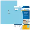 Värilliset tarrat HERMA A4 210x297 mm sininen paperi matta 20 kpl