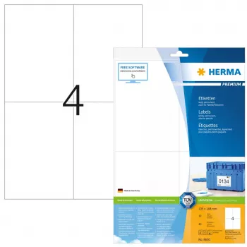 Itseliimautuva tulostintarra HERMA 8630 A4 105x148 mm