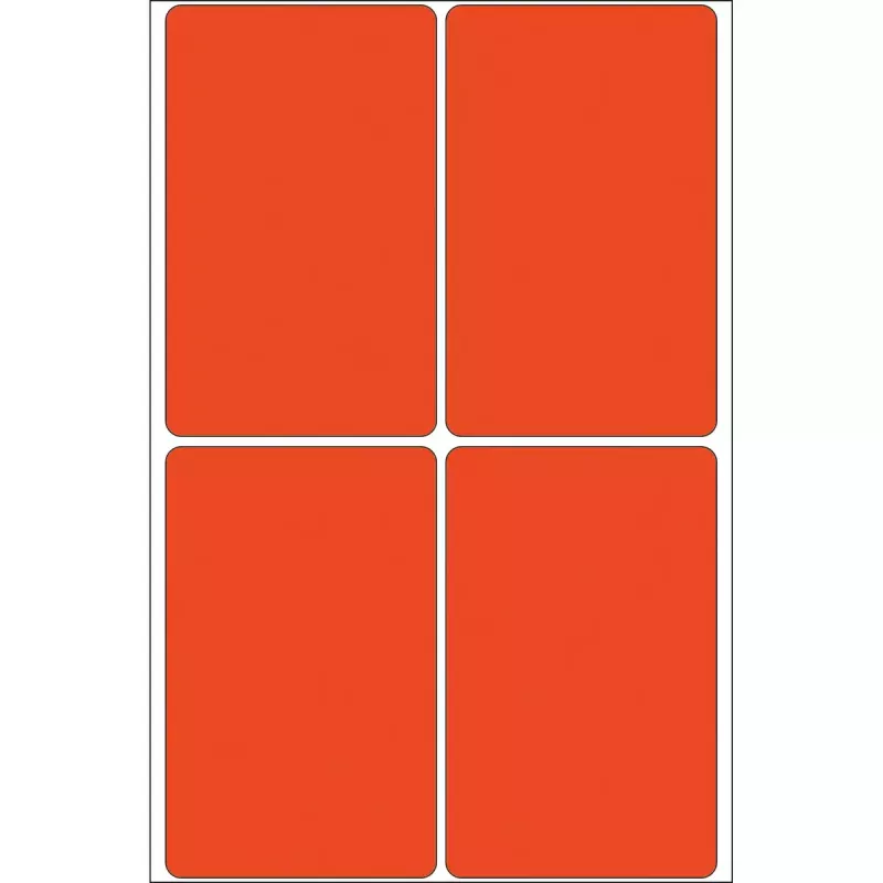 Yleisötarrat HERMA 52x82 mm punainen paperi matta käsinmerkintä 128 kpl