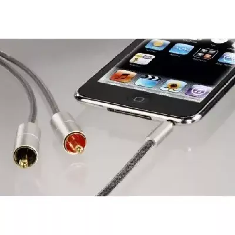 Hama 00080864 audiokaapeli 1 m 3,5 mm - 2 x RCA hopea
