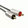 Hama 00080864 audiokaapeli 1 m 3,5 mm - 2 x RCA hopea