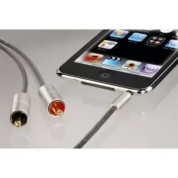 Hama 00080865 audiokaapeli 2 m 3,5 mm - 2 x RCA hopea