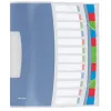 Esselte Vivida PP välilehtikansio 12 välilehteä, sininen, monivärinen, polyvinyylikloridi (PVC), A4, 266 mm, 20 mm, 320 mm