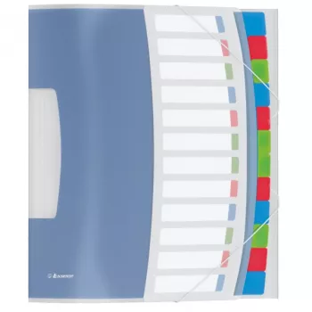 Esselte Vivida PP välilehtikansio 12 välilehteä, sininen, monivärinen, polyvinyylikloridi (PVC), A4, 266 mm, 20 mm, 320 mm