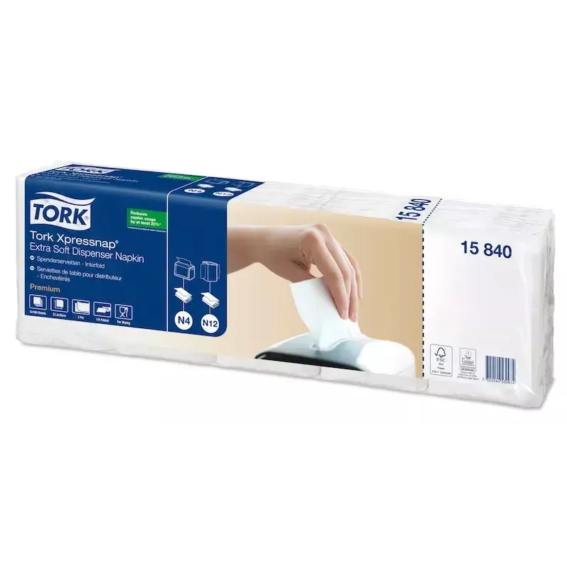 Tork 15840 paperiservetit valkoinen 500 kpl