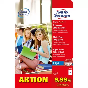 Avery Classic Inkjet kiiltävä paperi DIN A4 160g