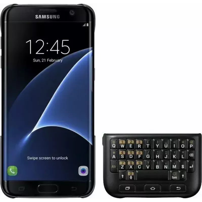 Samsung näppäimistökuori QWERTZ Galaxy S6 edge+:lle, musta (EJ-CG928MBEGDE)