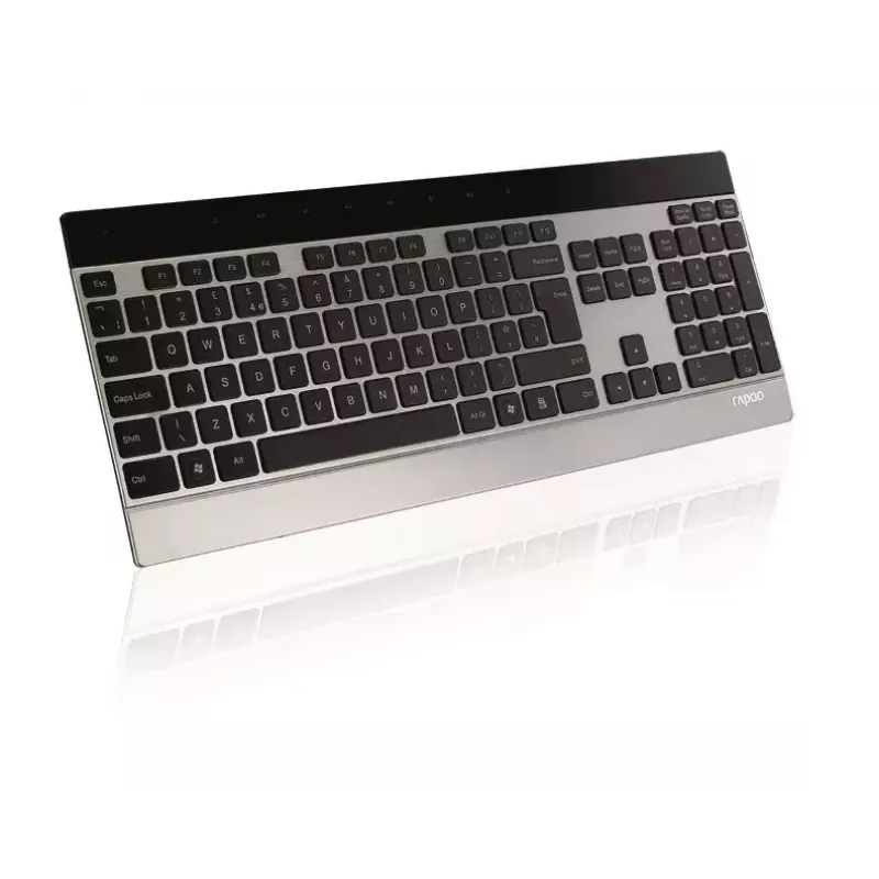 Näppäimistö Rapoo E9270P RF langaton QWERTZ saksa musta hopea