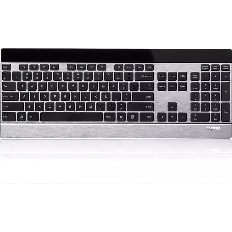 Näppäimistö Rapoo E9270P RF langaton QWERTZ saksa musta hopea