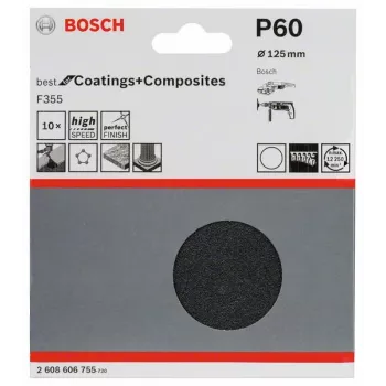 Bosch 2 608 606 755 käsihiomatarvike hiomapaperi P60 10 kpl