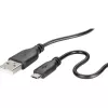 USB 2.0 -datakaapeli Renkforce RF-4032111, USB A - Micro-USB B, 1 m, musta