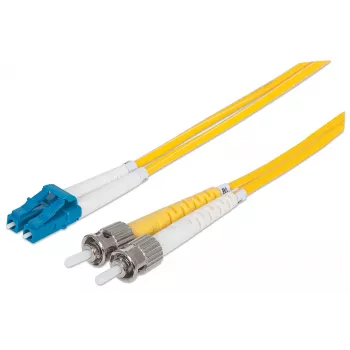 Intellinet kuitu-patchkaapeli, OS2, LC/ST, 5 m, keltainen, duplex, singlemode, 9/125 µm, LSZH, kuitu, elinikäinen takuu