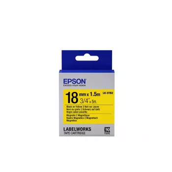 Epson tarrakasetti magneettinen LK-5YB2 musta/keltainen 18 mm (1,5 m)