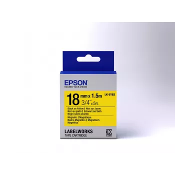Epson tarrakasetti magneettinen LK-5YB2 musta/keltainen 18 mm (1,5 m)