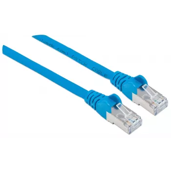 Intellinet verkkokaapeli, Cat6A, 15 m, sininen, kupari, S/FTP, LSOH/LSZH, PVC, RJ45, kullatut kontaktit, lukituskielekkeetön taittosuoja, valettu, elinikäinen takuu