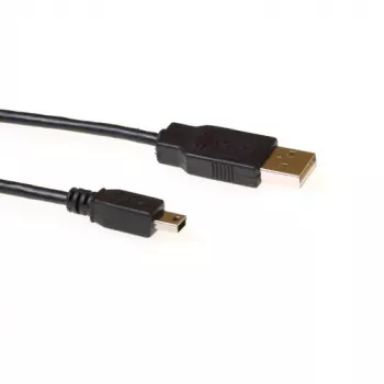 USB 2.0 A -pistoke - Mini-USB B5 -pistoke 5,00 m ACT SB2415
