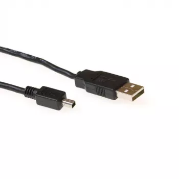 USB-kaapeli ACT USB 2.0 A -pistoke – USB Mini-B -pistoke 1,80 m