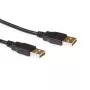 ACT USB 2.0 A -pistoke - USB A -pistoke 3,00 m, 3 m, USB A, USB A, USB 2.0, musta