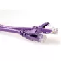 ACT violetti 2 metrin U/UTP CAT6A -verkkokaapeli, ilman lukituskielekettä, RJ45-pistokkeilla