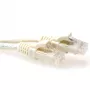 ACT norsunluu 2 metrin U/UTP CAT6A -verkkokaapeli, RJ45-liittimet, taittosuoja
