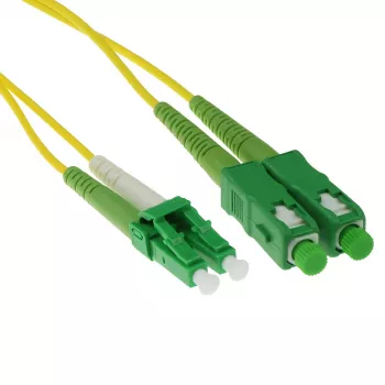 ACT 5 metrin LSZH yksimuotokuitu 9/125 OS2 -kuituverkkokaapeli duplex, LC/APC8- ja SC/APC8-liittimillä