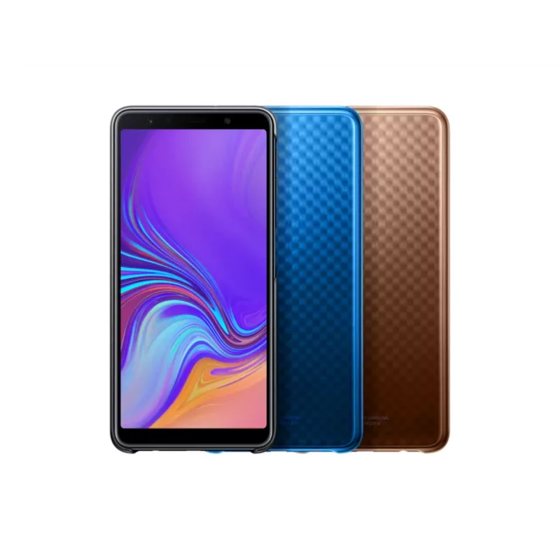 Samsung Gradation Cover EF-AA750 takakansi Galaxy A7 (2018) -puhelimelle, sininen
