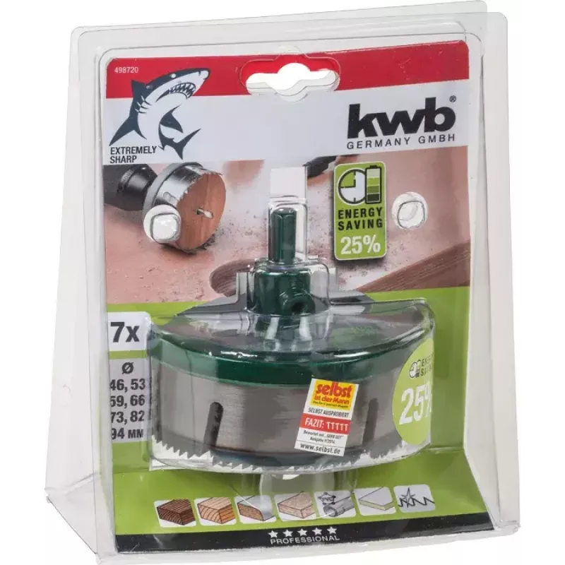 Reikäsahasarja KWB 498720 7 osaa