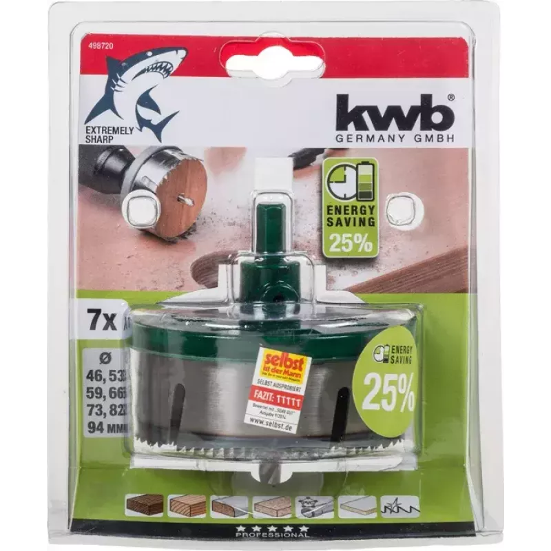 Reikäsahasarja KWB 498720 7 osaa