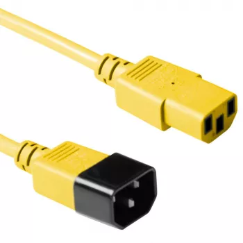 Virtajohto ACT Powercord C13 - C14 keltainen 5 m