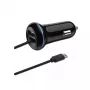 Mobiililaturi 2GO 797170 universaali musta savukkeensytytin auto 12/24V USB 1,4m