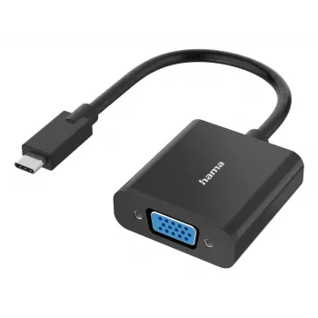 Hama 00300088 videokaapeliadapteri USB Type-C VGA (D-Sub) musta