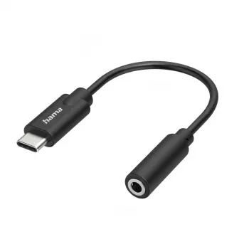 Hama 00300094 äänikaapeli 3,5 mm USB Type-C musta