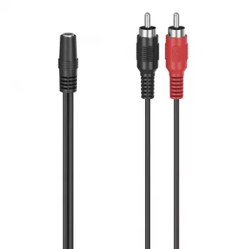 Äänikaapeli Hama 00305040 3,5 mm naaras 2 x RCA-pistoke musta