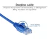 ACT sininen 0,15 m LSZH U/UTP CAT6 datacenter-slimline-patchkaapeli snagless RJ45-liittimillä