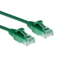 ACT vihreä 0,15 m LSZH U/UTP CAT6 datacenter-slimline-patchkaapeli ilman lukituskielekettä RJ45-liittimillä
