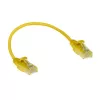 ACT keltainen 0,15 m LSZH U/UTP CAT6 datacenter-slimline-patchkaapeli ilman lukituskielekettä RJ45-liittimillä