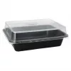Kertakäyttöinen elintarvikeastia Papstar 96552 polypropyleeni musta 227x178x45mm