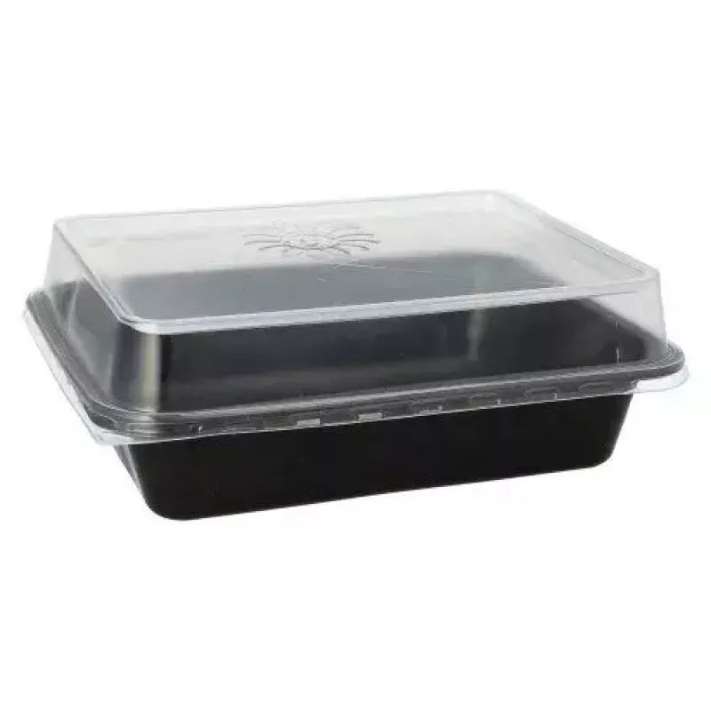 Kertakäyttöinen elintarvikeastia Papstar 96552 polypropyleeni musta 227x178x45mm