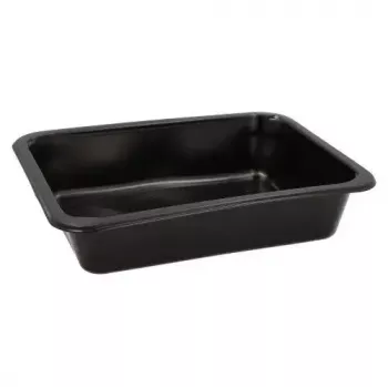 Kertakäyttöinen elintarvikeastia Papstar 96552 polypropyleeni musta 227x178x45mm