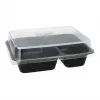 Kertakäyttöinen elintarvikeastia Papstar 96553 polypropyleeni musta 227x178x45mm