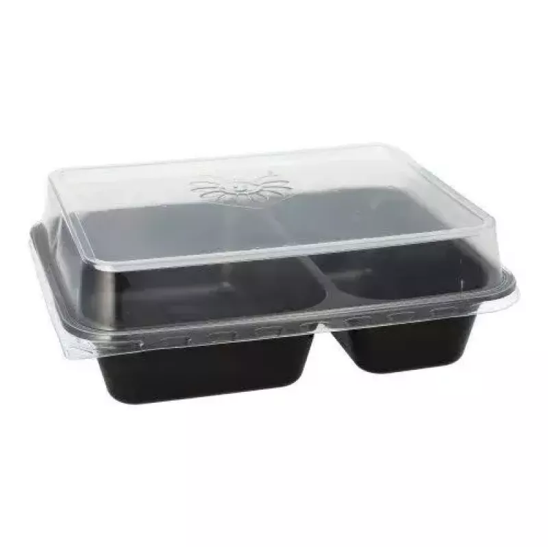 Kertakäyttöinen elintarvikeastia Papstar 96553 polypropyleeni musta 227x178x45mm