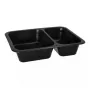 Kertakäyttöinen elintarvikeastia Papstar 96553 polypropyleeni musta 227x178x45mm