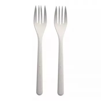 Kertakäyttöhaarukka Papstar 96427 polypropyleeni 50 kpl valkoinen 185 mm
