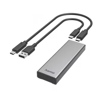 SSD-kotelo Hama 00200764 harmaa M.2 10 Gbit/s USB Type-C