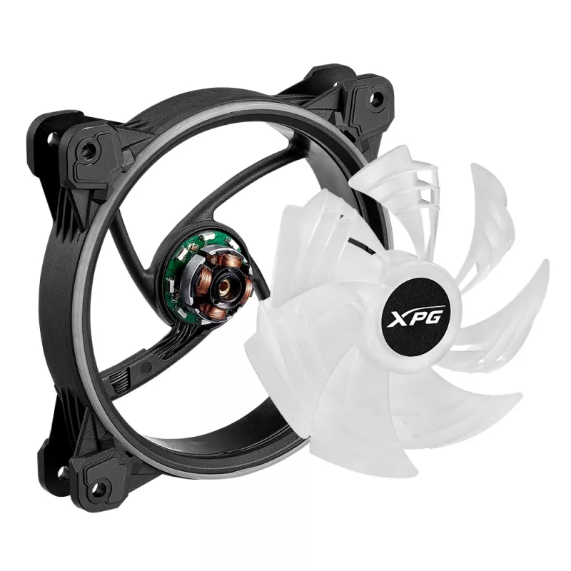 XPG HURRICANE 120 ARGB PWM musta, tuuletin, 12 cm, 600 RPM, 2000 RPM, musta