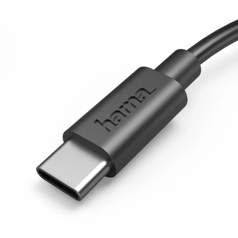 Hama 00201705 USB-kaapeli USB 2.0 0,5 m USB A USB C musta