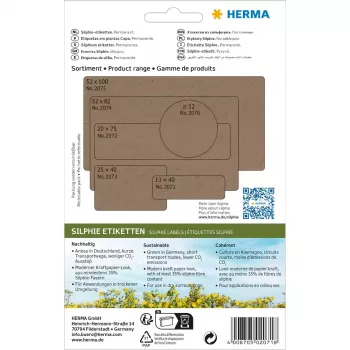 HERMA 2071 yleistarrat Silphie, 13 x 40 mm, 24 arkkia