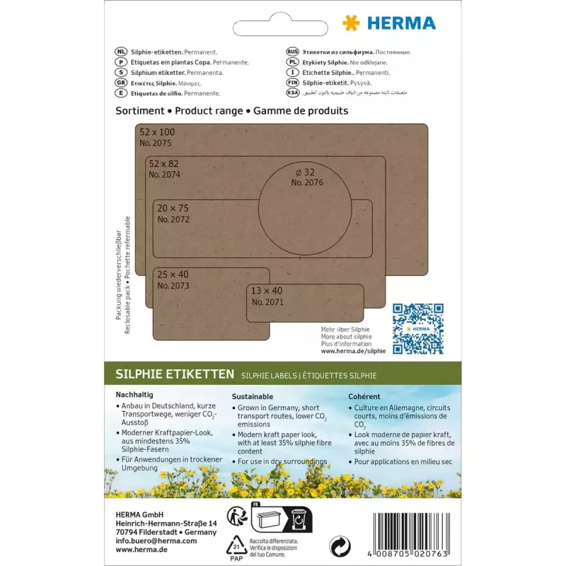 Tarralaput HERMA 2076 pyöreä pysyvä ruskea 3,2 cm 360 kpl